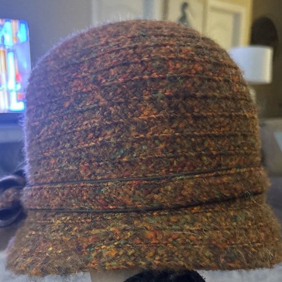 BETMAR NEW YORK HAT Weave Burnt Orange Brown Wool Blend Logo Design - Picture 6 of 12